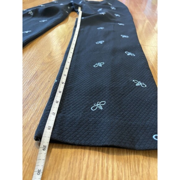 J McLaughlin Navy Blue Bee Print Textured Trousers Size 6 - Picture 7 of 7